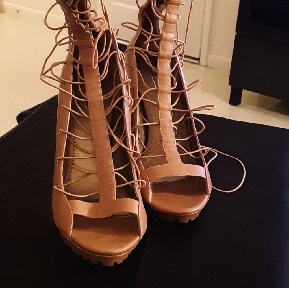 Sexy Strappy Lace Up Boot Heels